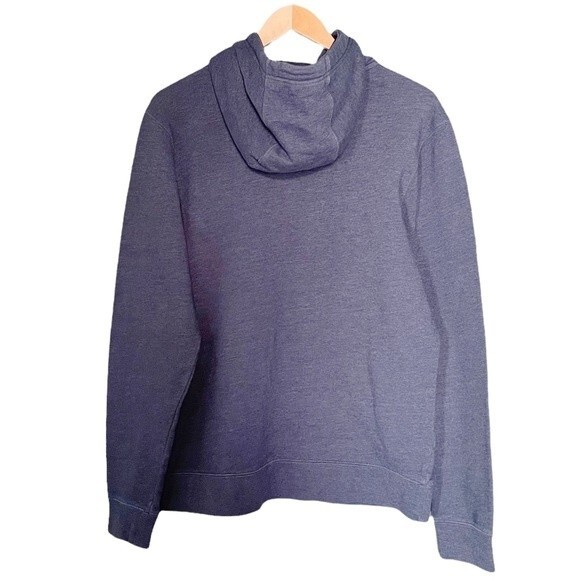 Marmot Pullover Hoodie Navy Heather Fleece Lined Graphic Print Men’s Size Medium - Picture 2 of 8